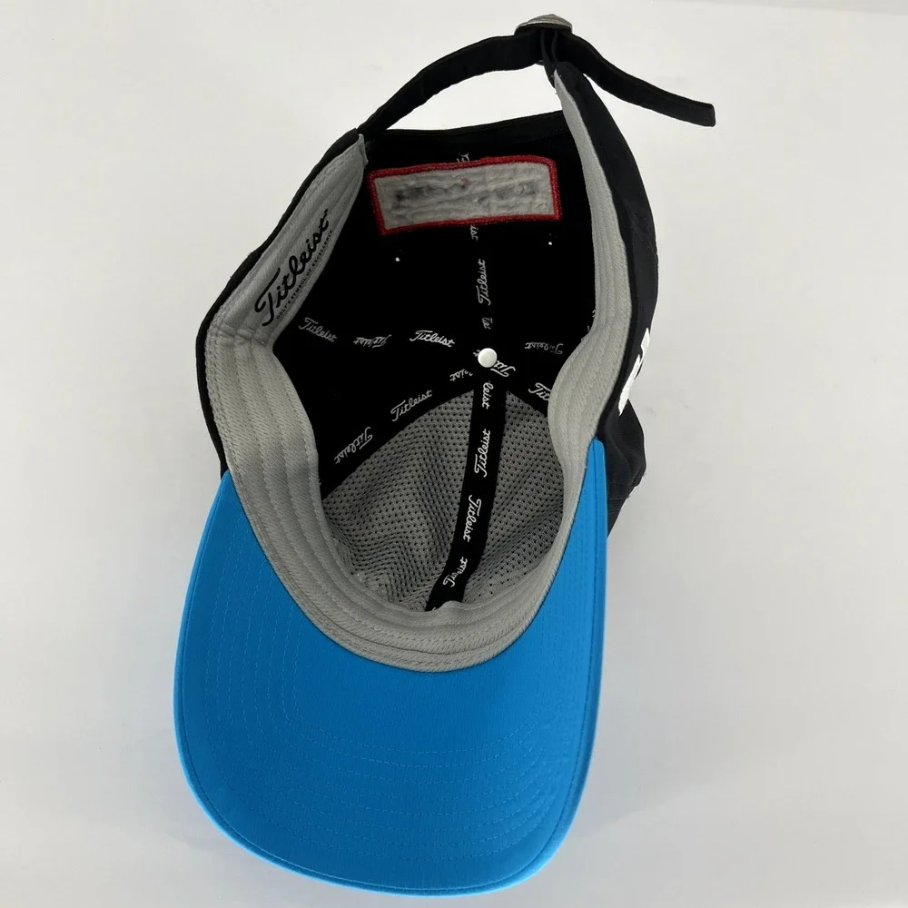 Titleist‎ FJ Footjoy Pro V1 Golf Hat Cap Adjustable Mesh Men's Black Blue